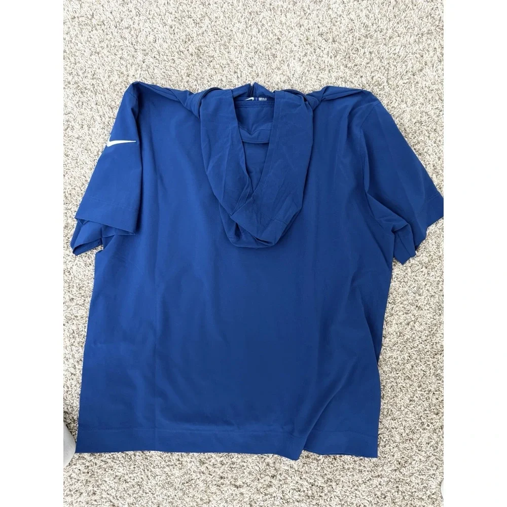 Nike Indianapolis Colts Team Issued On-Field Short Sleeve Warm‎ Up Hoodie 2XL